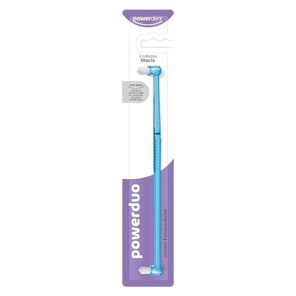 Escova Interdental Powerdent Duo Macia 2 Tufos Cores Sortidas